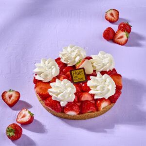 Aardbeientaartje 5p met slagroom
