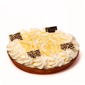 Rijstevlaai met slagroom en witte chocolade van Bakkerij Floor van Lieshout