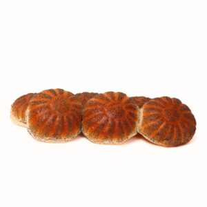 Rond wit broodje maanzaad