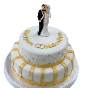 Bruidstaart - goud wit (€4,85 p.p.)