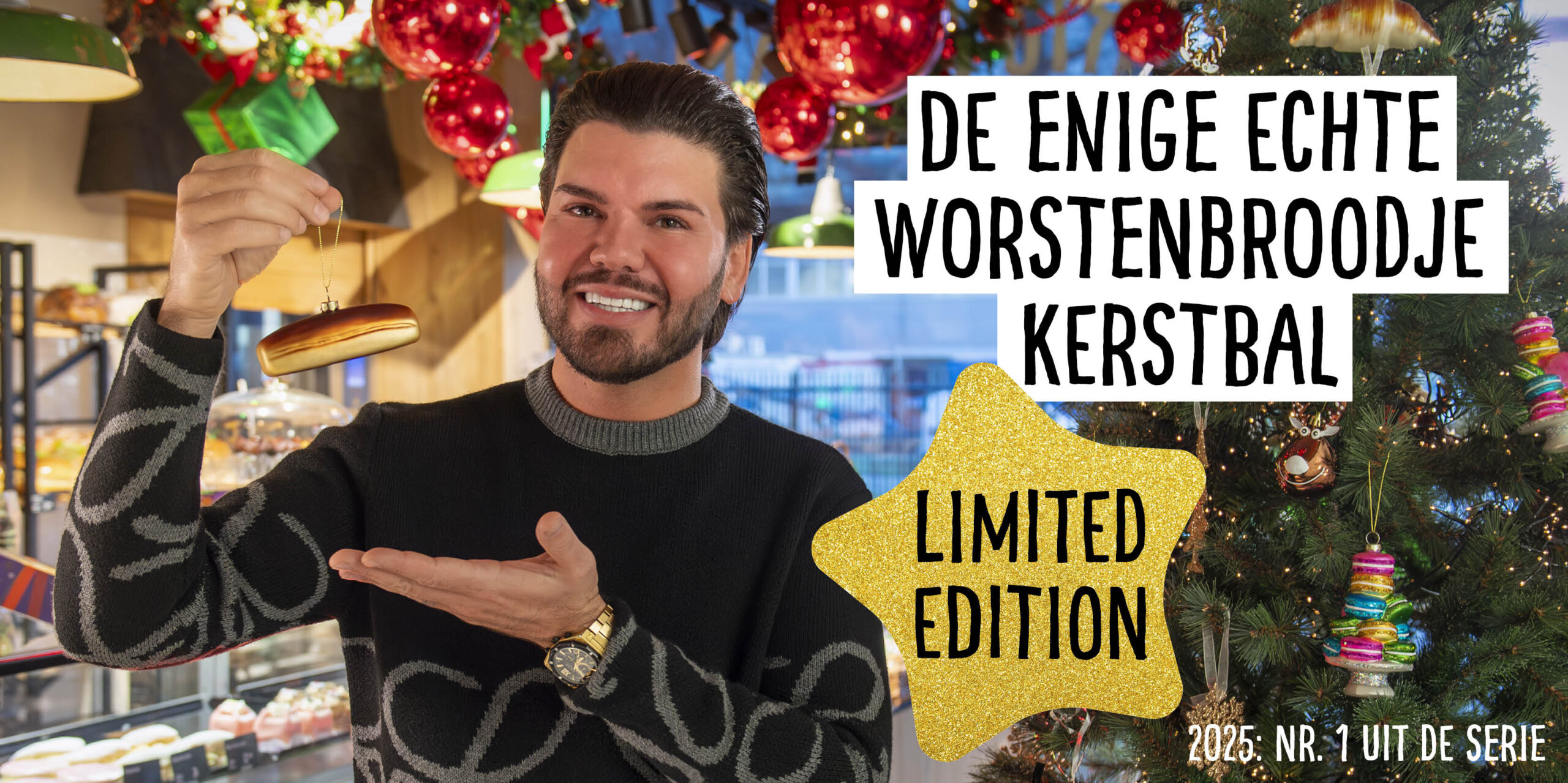 Kerstbal worstenbrood Floor van Lieshout