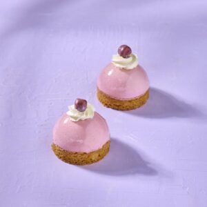 Framboos bavarois bolgebakje